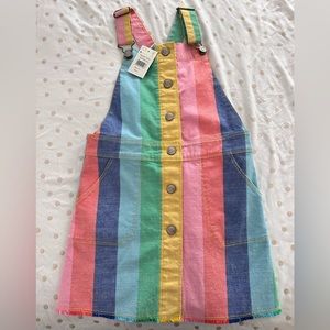 Mini Boden Multi Rainbow Stripe Overalls